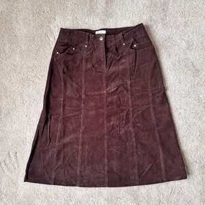 Christoper & Banks Corduroy Midi Skirt